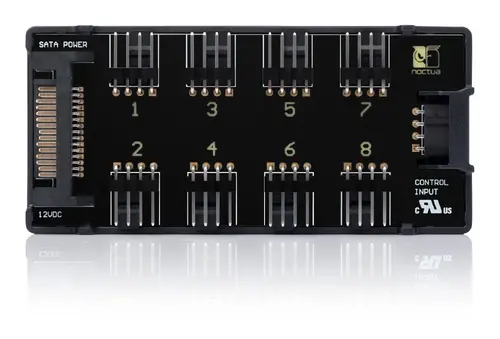 Noctua разклонител за вентилатори Fan Hub - 8 port PWM with SATA Power 5V/12V - NA-FH1
