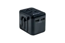 Адаптер, Verbatim UTA-01 Universal Travel Adapter with 2 x USB-A ports