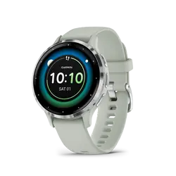 Garmin Venu® 3S - Silver безел с Sage Grey корпус и силиконова каишка 010-02785-01