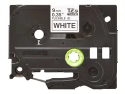 Консуматив, Brother TZe-FX221 Tape, Black on White, Flexible, 9mm, 8m