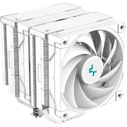 DeepCool AK620 WH, CPU Air Cooler, 2x120mm PWM FDB Fan, TDP 260W, 6 Heatpipes, White, LGA2066/2011-v3/2011/1700/1200/115x, AMD AM5/AM4, 129x138x160 mm(LxWxH), 3Y, R-AK620-WHNNMT-G-1