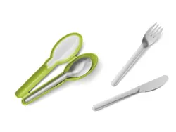 Комплект прибори за път, Tefal N1071810, MSEAL&GO CUTLERY SET GREEN TEF