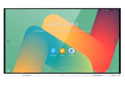 Интерактивен дисплей, Huawei IdeaHub Board 2, IHB2-65SU, 65" Touch: IR 20 points D-LED, IPS, 8ms, 3840 x 2160, 350 nits/400 nits, 1200:1, 2xStylus pen, WiFi, NFC, Bluetooth, USB Type-C, USB Type-A, USB Type-B, HDMI, COM port, RJ45, Android, Jade white Интерактивен дисплей, Huawei IdeaHub Board 2, IHB2-65SU, 65" Touch: IR 20 points D-LED, IPS, 8ms, 3840 x 2160, 350 nits/400 nits, 1200:1, 2xStylus pen, WiFi, NFC, Bluetooth, USB Type-C, USB Type-A, USB Type-B, HDMI, COM port, RJ45, Android, Jade white