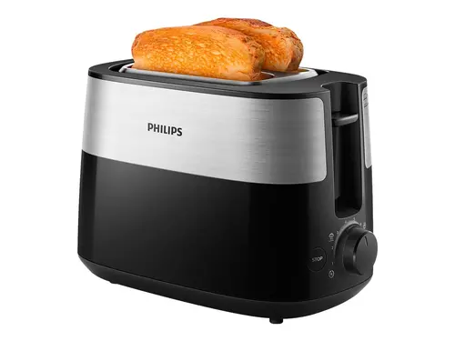 PHILIPS Тостер Daily Collection 8 настройки Компактен дизайн стойка за претопляне черен