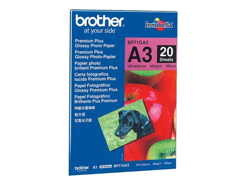 Хартия, Brother BP-71GA3 Innobella Premium Glossy Photo Paper (A3/20 sheets)