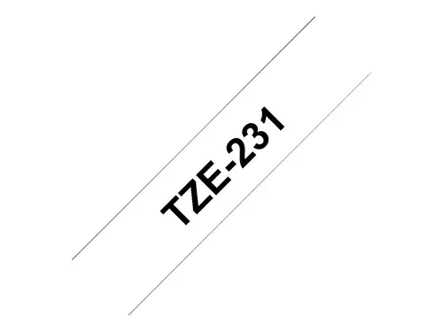 Консуматив, Brother TZe-231 Tape Black on White Laminated 12mm - Eco