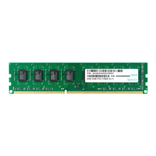 Памет, Apacer 8GB Desktop Memory - DDR3 DIMM PC12800 512x8 @ 1600MHz