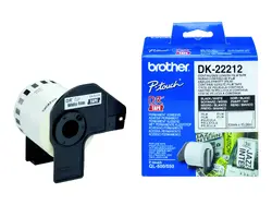 Консуматив, Brother DK-22212 White Continuous Length Film Tape 62mm x 15.24m, Black on White