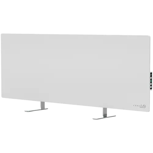 AENO Premium Eco Smart Heater, 700W, Tempered glass, Infrared+convection heating type, Led display Plug type: Europe (E/F type), WHITE