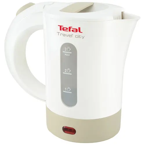 Електрическа кана, Tefal KO120130 TRAVEL CITY2 0.5L white & grey, 2 cups, travel bag, spoon
