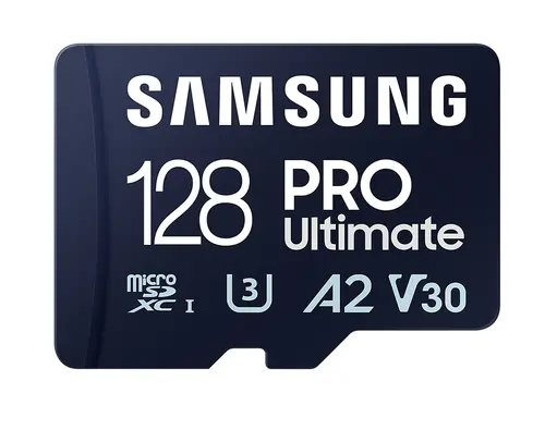 Памет, Samsung 128GB micro SD Card PRO Ultimate with Adapter , UHS-I, Read 200MB/s - Write 130MB/s, U3, V30, A2