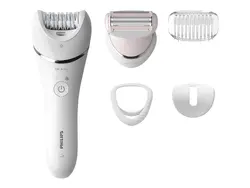 PHILIPS Епилатор серия 8000 използване на мокро и сухо за крака и тяло + 5 принадлежности