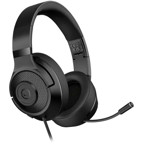 LORGAR Noah 101, Gaming headset with microphone, 3.5mm jack connection, cable length 2m, foldable design, PU leather ear pads, size: 185*195*80mm, 0.245kg, black