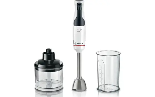Пасатор, Bosch MSM4W220, SER4, Blender, ErgoMaster, 600 W, Dynamic Speed Control, QuattroBlade System, Included Blender, Chopper & Measuring cup, White