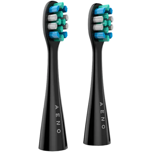 AENO Replacement toothbrush heads, Black, Dupont bristles, 2pcs in set (for ADB0002S/ADB0001S)