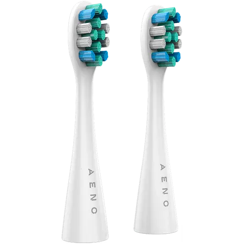 AENO Replacement toothbrush heads, White, Dupont bristles, 2pcs in set (for ADB0001S/ADB0002S)