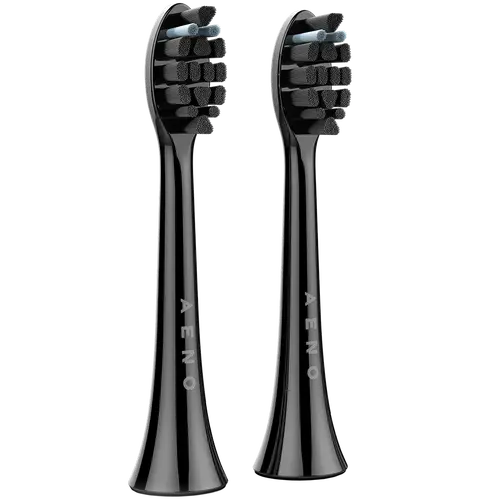 AENO Replacement toothbrush heads, Black, Dupont bristles, 2pcs in set (for ADB0004/ADB0006 and ADB0003/ADB0005)