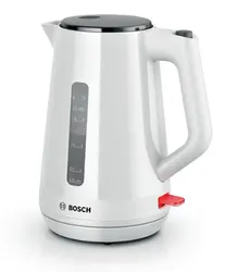 Електрическа кана, Bosch TWK1M121, MyMoment Plastic Kettle, 2400 W, 1.7 l, Cup indicator, Limescale filter, Triple safety function, White