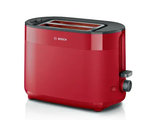 Тостер, Bosch TAT2M124, MyMoment Compact toaster, 950 W, Auto power off, Defrost and reheat setting, Integrated warming grid, High lift, Red