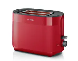 Тостер, Bosch TAT2M124, MyMoment Compact toaster, 950 W, Auto power off, Defrost and reheat setting, Integrated warming grid, High lift, Red