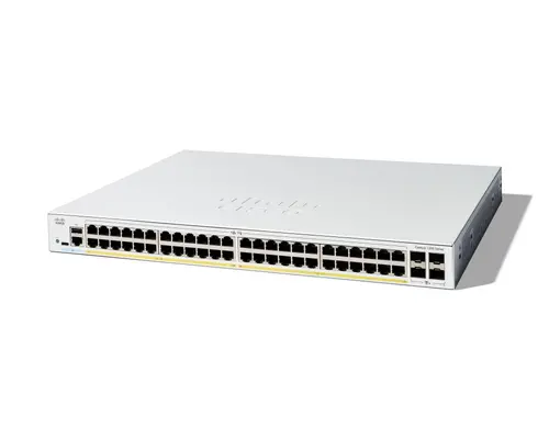 Комутатор, Cisco Catalyst 1200 48-port GE, PoE, 4x1G SFP