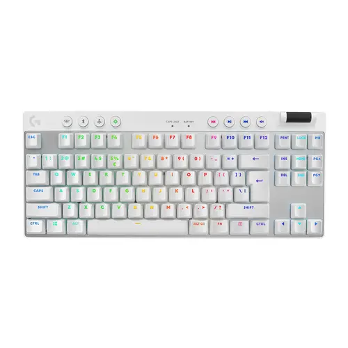 Клавиатура, Logitech G PRO X TKL LIGHTSPEED Gaming Keyboard - WHITE - US INT'L - 2.4GHZ/BT - N/A - EMEA28-935 - TACTILE