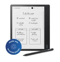 Четец за Е-книги, Kobo Elipsa 2E-Book Reader Pack, E Ink Carta 1200 touchscreen, 10.3 inch, 1404 x 1872, 32 GB, CPU 2.0 GHz, USB-C, Includes Kobo Stylus, Black