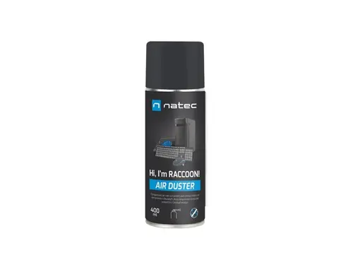 Спрей под налягане, Natec Compressed Air Duster Raccoon 400 ml Спрей под налягане, Natec Compressed Air Duster Raccoon 400 ml