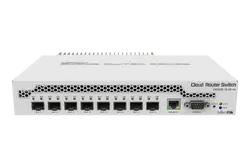 Суич MikroTik CRS309-1G-8S+IN, LAN 1 x Gigabit Ethernet ports, 8 x SFP+ 10Gbps, PoE in