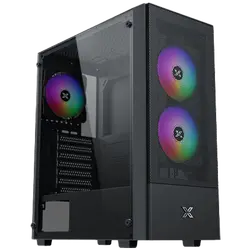 Hero II Air 3F Black EN41655, ATX/M-ATX/MINI ITX, USB3.0 X1, USB2.0 X2, HD AUDIO, Front Meshed Grill & Left TG, 3PCS Z20F Fixed LED Fan