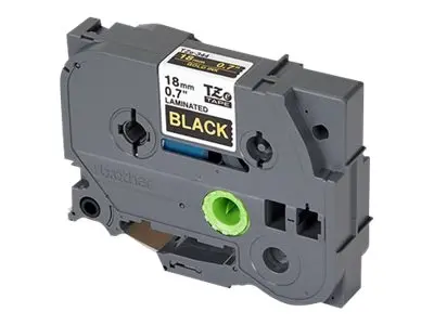 Консуматив, Brother TZe-344 Tape Gold on Black, Laminated, 18mm, 8m - Eco