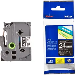 Консуматив, Brother TZe-355 Tape White on Black, Laminated, 24mm, 8 m - Eco