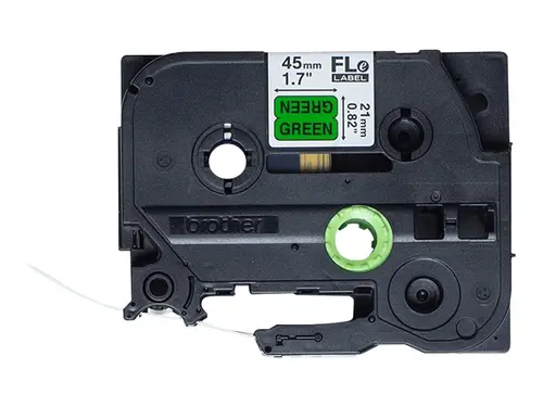 BROTHER FLe-7511 21MMX45MM Black on White Flag Tape for Brother P-touch D800W P900W P950NW