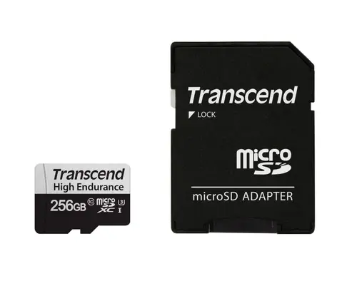 Памет, Transcend 256GB micro SD w/ adapter U3, High Endurance