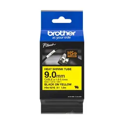 Консуматив, Brother HSe-621E 9mm Black on Yellow Heat Shrink Tape