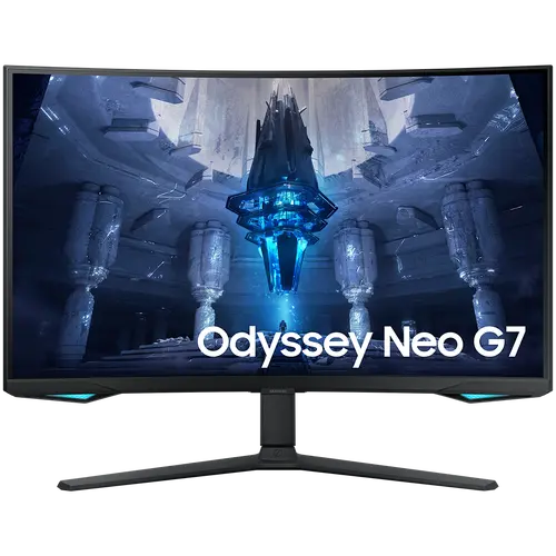 Monitor LED Samsung LS32BG750NPXEN Odyssey G75NB, 32" UHD Curved 1000R 16:9 (3840x2160) VA 165Hz, 350 cd/㎡, 1m:1, Q HDR 2000, 1ms (GTG), 178/178, FreeSync PP, 1xDP 2xHDMI, 2xUSB 3.0 , 3.5 Jack, Tilt/Pivot/Swivel/HeightAdj (120mm), VESA 100x100, 3Y