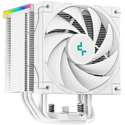 DeepCool AK500 Digital WH, CPU Air Cooler, 1x120mm FK120 PWM FDB Fan, ARGB, Digital Display, White, TDP 240W, 5 Heatpipes, Fluid Dynamic Bearing, LGA2066/2011-v3/2011/1700/1200/1151/1150/1155, AMD AM5/AM4, 127×117×160 mm(L×W×H), 3Y, R-AK500-WHADM