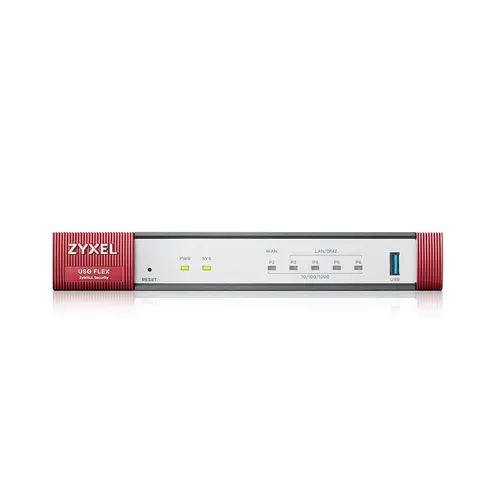 Защитна стена, ZyXEL USG FLEX 50 Series, 10/100/1000, 1*WAN, 4*LAN/DMZ ports, WiFi 6 AX1800, 1*USB (device only) Защитна стена, ZyXEL USG FLEX 50 Series, 10/100/1000, 1*WAN, 4*LAN/DMZ ports, WiFi 6 AX1800, 1*USB (device only)
