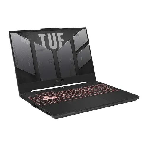 Лаптоп, Asus TUF A15 FA507UV-LP014, AMD Ryzen 9 8945HS,15.6" FHD AG (1920x1080)144Hz, 16GB DDR5, 512 GB PCIe 4. RTX 4060 8GB GDDR6, Wi-Fi 6(802.11ax), Backlit Chiclet Keyboard 1-Zone RGB, No OS, Mecha Gray
