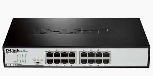 Комутатор, D-Link 16-Port 10/100/1000Mbps Copper Gigabit Ethernet Switch, rack mountable