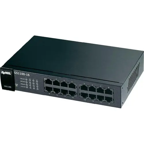 Комутатор, ZyXEL GS1100-16 v3 16-port Gigabit Unmanaged Switch