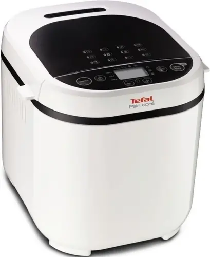Хлебопекарна, Tefal PF210138, Pain Dore, Breadmaker, 500/750/1 kg, 12 automatic programs, 720W, 3 Levels of crust roasting, LCD display, delayed start, white
