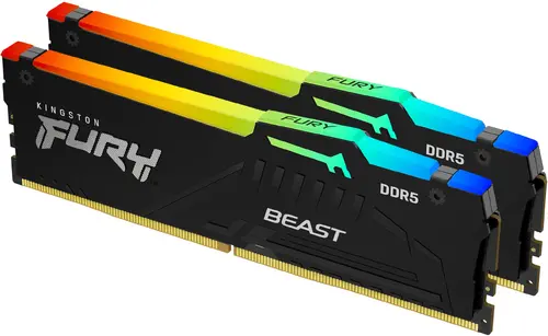 Kingston 32GB 6000MT/s DDR5 CL30 DIMM (Kit of 2) FURY Beast RGB EXPO