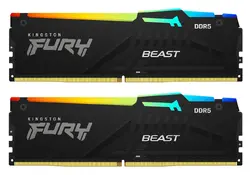 Kingston 64GB 6000MT/s DDR5 CL30 DIMM (Kit of 2) FURY Beast RGB EXPO