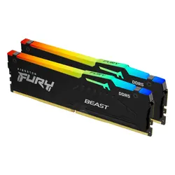 Памет, Kingston FURY Beast RGB 64GB (2x32GB) DDR5 6000 MHz CL30 Black