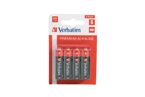 Батерия, Verbatim ALKALINE BATTERY AA 8 PACK (HANGCARD)
