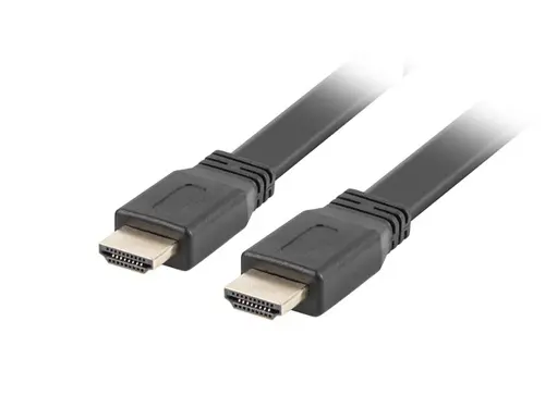 Кабел, Lanberg HDMI M/M V2.0 cable 1m, 4K flat, black