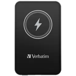 Външна батерия, Verbatim MCP-5BK Power Pack 5000 mAh with UBS-C PD 20W / Magnetic Wireless Charging 15W Black
