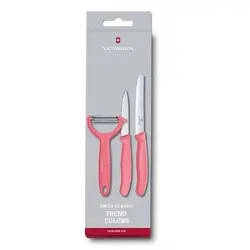 Комплект Victorinox Swiss Classic Trend Colors, два ножа и белачка, розов