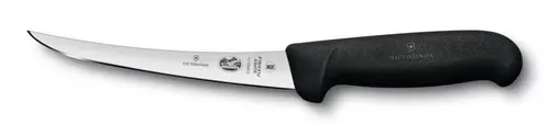 Кухненски нож Victorinox Fibrox за обезкостяване, извито и гъвкаво острие, 150 мм, черен